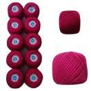 RUBY PINK - Set Lot of 10 - 6 Ply Strand - Cotton Thread Yarn Cross Stitch Embroidery	